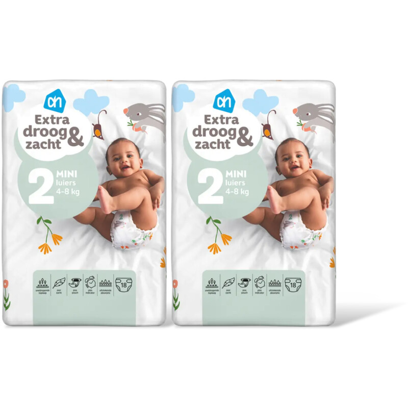 AH EDEZ open luiers maat 2 newborn 2-pack