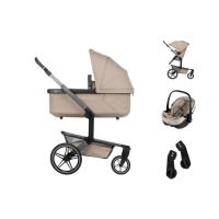 Joolz Day 5 Kinderwagen 3-in-1 - Sandy Taupe | Joolz X Maxi-Cosi Pebble 360 Pro 2 Autostoeltje | Adapters