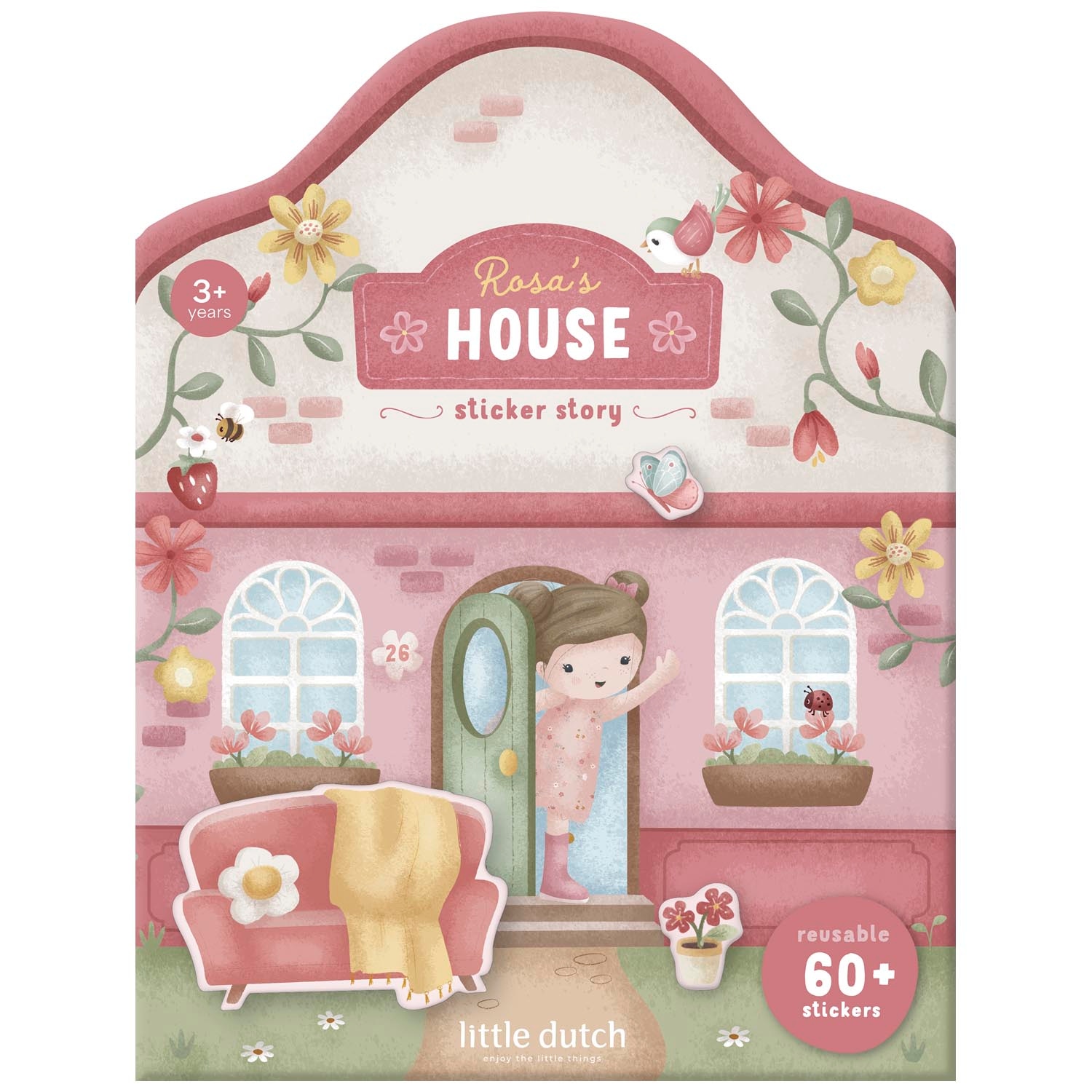 Little Dutch herbruikbaar stickerboek Rosa's huis