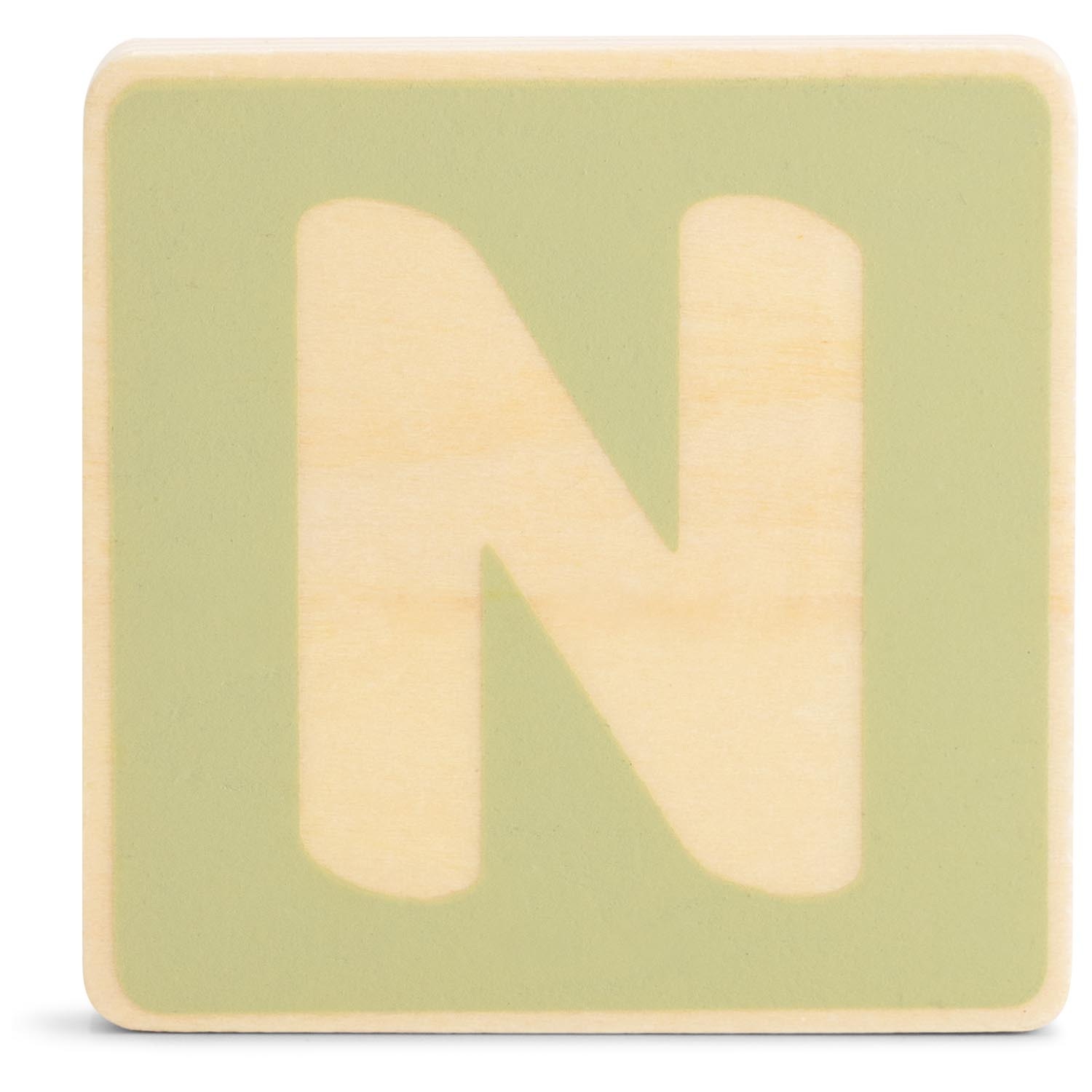 Prénatal houten namentrein letter N